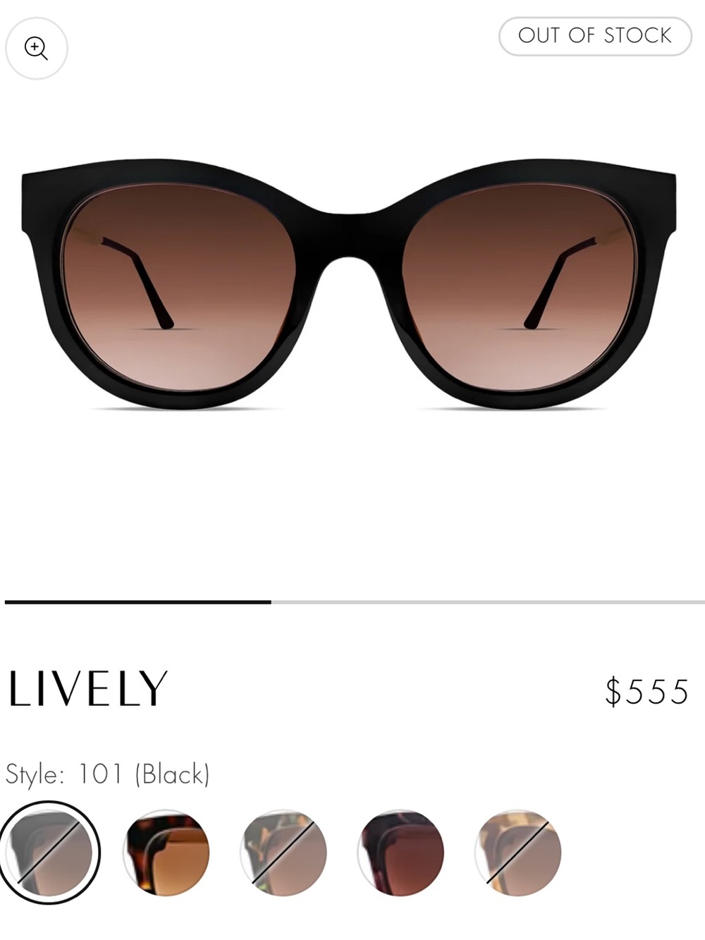 THIERRY LASRY Black Frame Sunglasses with Brown Gradient Lenses
